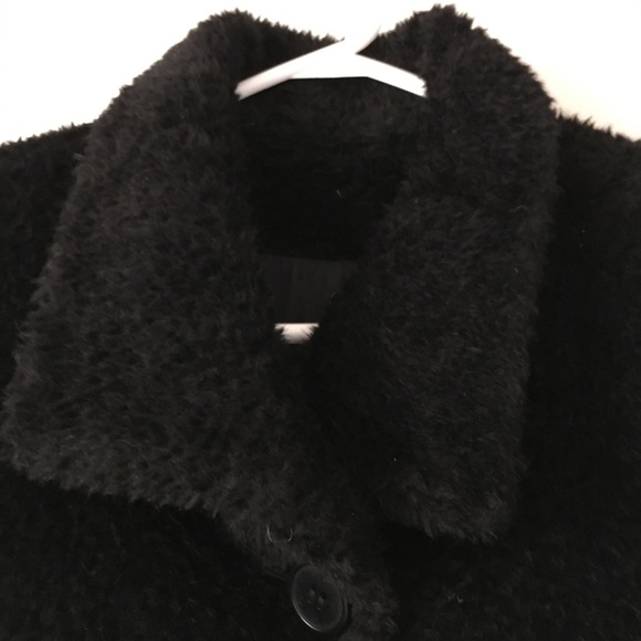 AGNONA Black Alpaca Spazzolino Teddy Bear Oversized Coat M to L - Picture 3 of 9